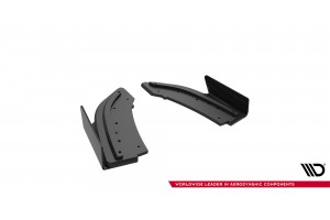 Street Pro Rear Side Splitters + Flaps Mazda 3 MPS Mk1 EU Version - Black + Gloss Flaps