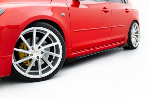 Street Pro Side Skirts Diffusers + Flaps Mazda 3 MPS Mk1 - Black + Gloss Flaps Street Pro Side Skirts Diffusers + Flaps Mazda 3 MPS Mk1 - Black + Gloss Flaps