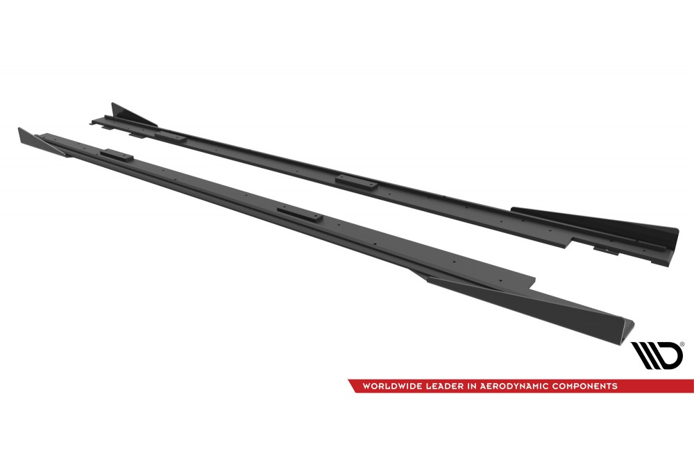 Street Pro Side Skirts Diffusers + Flaps Mazda 3 MPS Mk1 - Black + Gloss Flaps Street Pro Side Skirts Diffusers + Flaps Mazda 3 MPS Mk1 - Black + Gloss Flaps