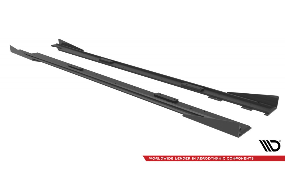 Street Pro Side Skirts Diffusers + Flaps Mazda 3 MPS Mk1 - Black + Gloss Flaps Street Pro Side Skirts Diffusers + Flaps Mazda 3 MPS Mk1 - Black + Gloss Flaps