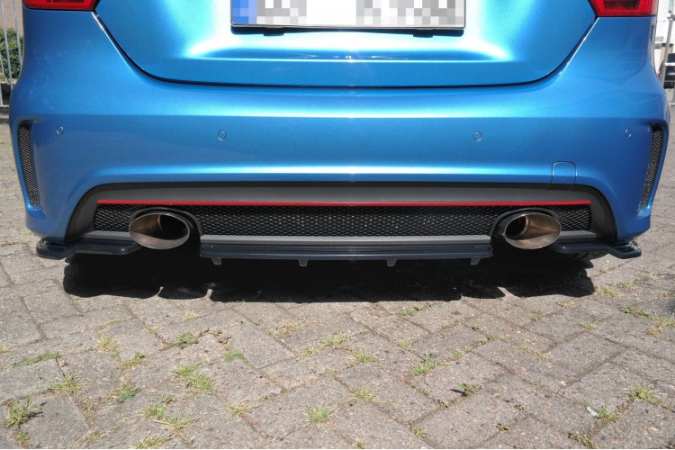 Πίσω Splitter (ΜΕ ΚΑΘΕΤΕΣ ΡΑΒΔΟΥΣ) MERCEDES-BENZ W176 AMG-LINE PREFACE
