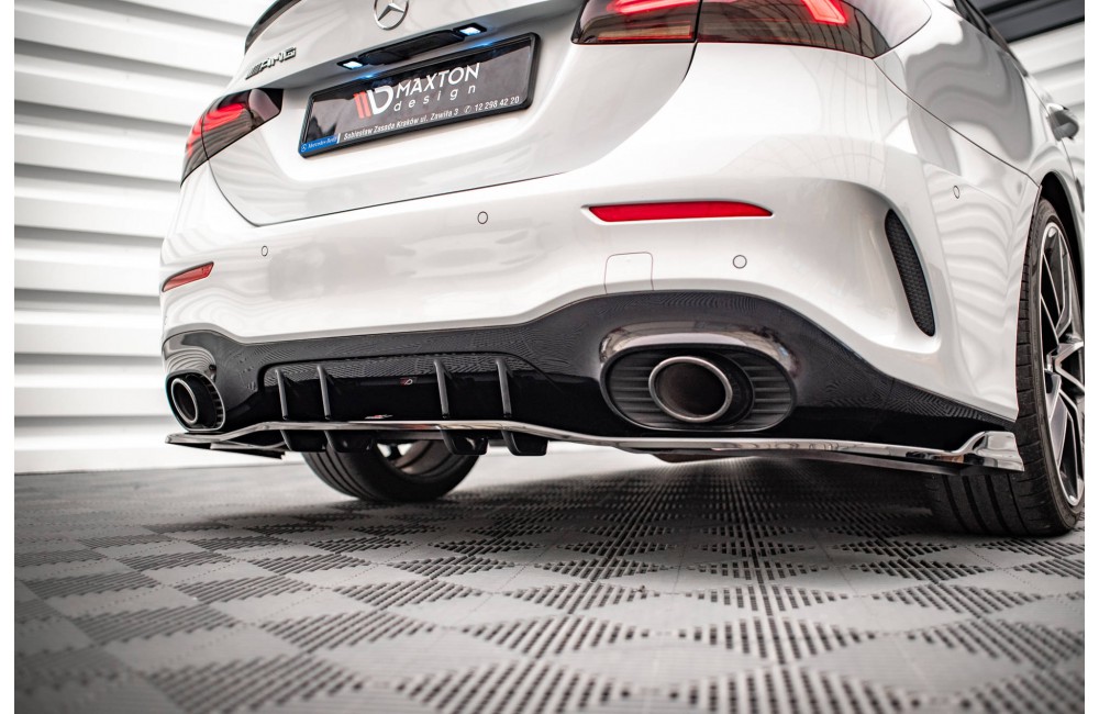 Rear Splitter (with vertical bars) V.2 Mercedes A 35 AMG Sedan V177