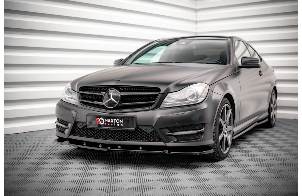 Front Splitter V.1 Mercedes-Benz C Coupe / Sedan / Estate  AMG-Line C204 / W204 Facelift / S204 Facelift