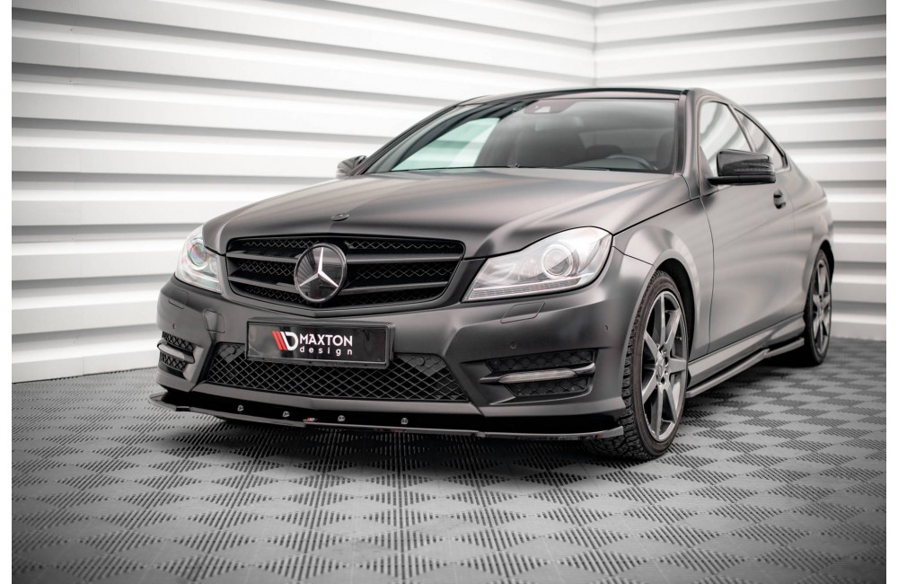 Front Splitter V.2 Mercedes-Benz C Coupe / Sedan / Estate  AMG-Line C204 / W204 Facelift / S204 Facelift