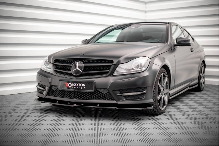 Front Splitter V.2 Mercedes-Benz C Coupe / Sedan / Estate AMG-Line C204 / W204 Facelift / S204 Facelift
