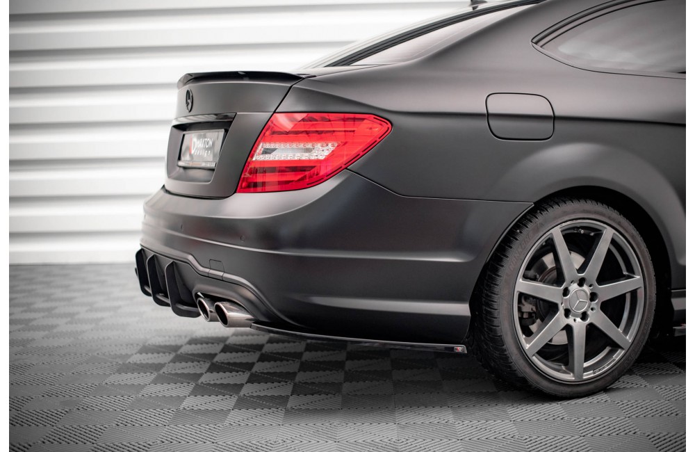Rear Side Splitters Mercedes-Benz C Coupe / Sedan / Estate  AMG-Line C204 / W204 Facelift / S204 Facelift