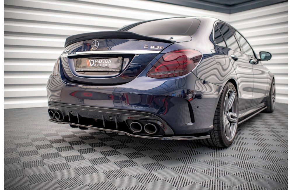 Rear Splitter (with vertical bars) Mercedes-AMG C 43 Sedan  W205 Facelift