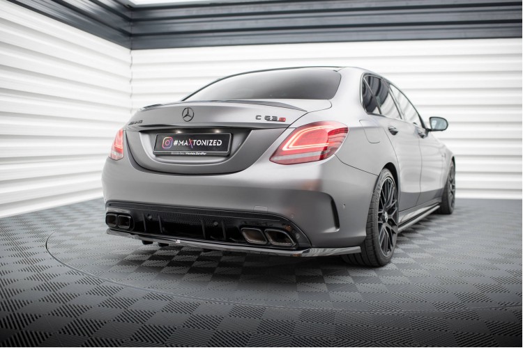 Πίσω Splitter (με κατακόρυφες ράβδους) Mercedes-AMG C63 Sedan / Estate W205 Facelift