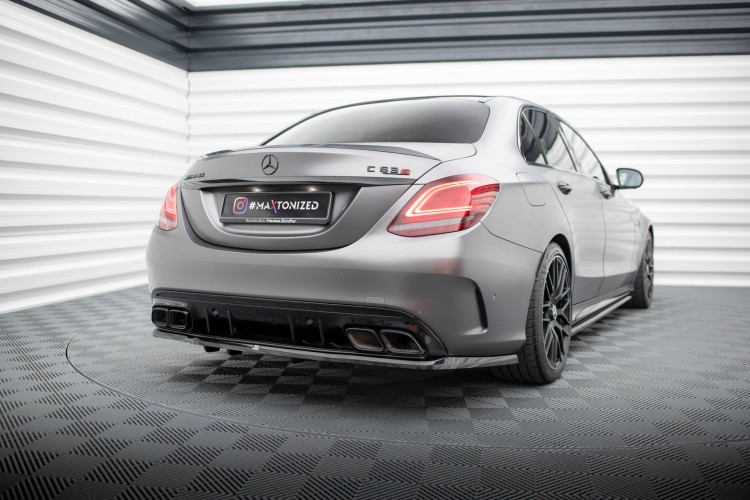 Πίσω Splitter (με κατακόρυφες ράβδους) Mercedes-AMG C63 Sedan / Estate W205 Facelift