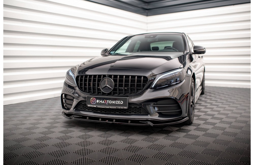Front Splitter V.2 Mercedes-Benz C AMG Line Sedan / Coupe / Estate W205 / C205 / S205 Facelift