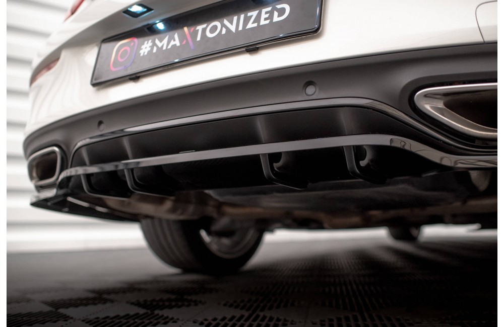 Rear Splitter (with vertical bars) Mercedes-Benz C Coupe AMG-Line C205 Facelift