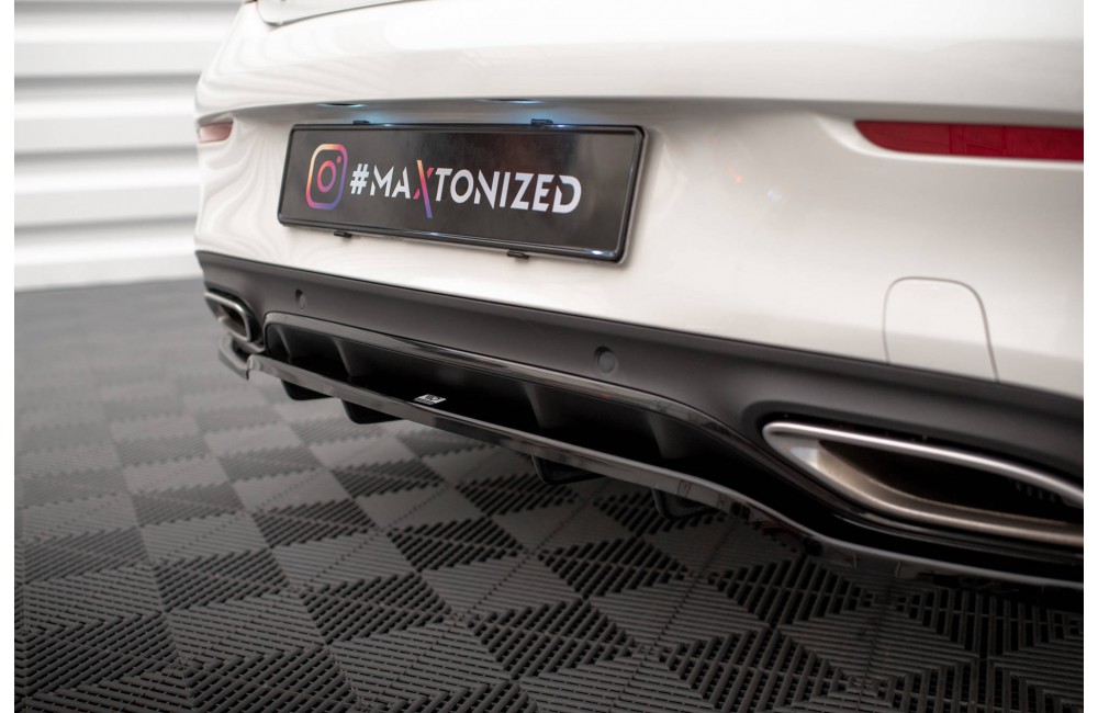 Rear Splitter (with vertical bars) Mercedes-Benz C Coupe AMG-Line C205 Facelift