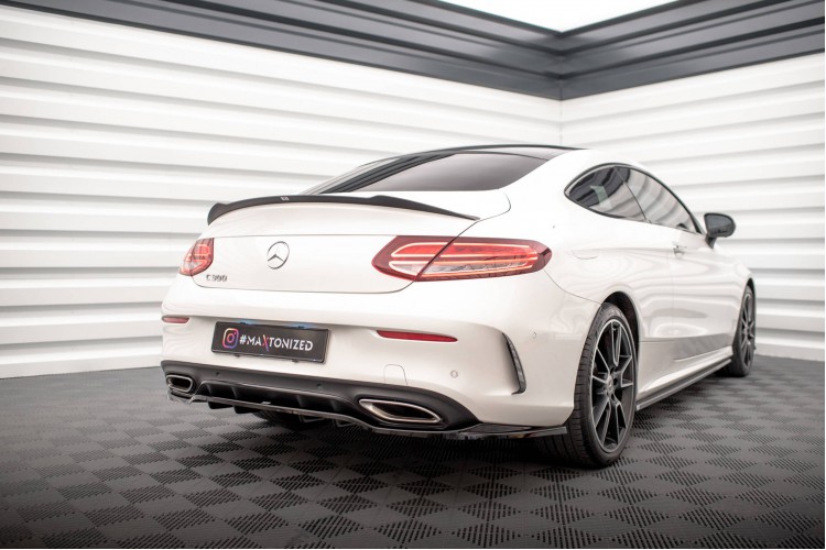 Πίσω Splitter (με κατακόρυφες ράβδους) Mercedes-Benz C Coupe AMG-Line C205 Facelift