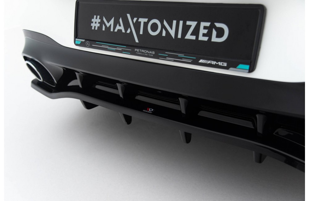 Rear Splitter (with vertical bars) Mercedes-AMG CLA 35  / 45  Coupe / Shooting Brake C118 Facelift / X118 Facelift