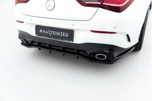 Rear Splitter (with vertical bars) Mercedes-AMG CLA 35  / 45  Coupe / Shooting Brake C118 Facelift / X118 Facelift