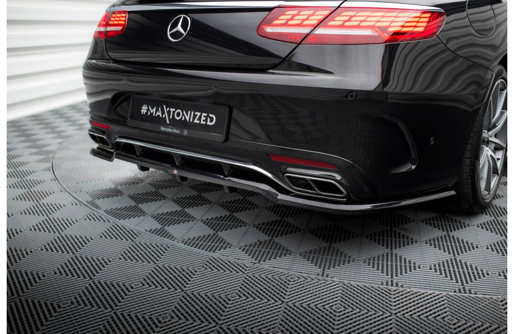 Rear Splitter (with vertical bars) Mercedes-Benz S Coupe AMG-Line C217 Facelift