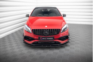 Street Pro Front Splitter Mercedes-Benz A 45 AMG Aero W176 Facelift - Black