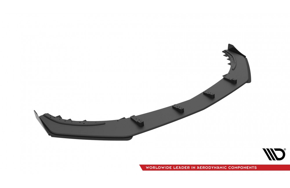 Street Pro Front Splitter + Flaps Mercedes-Benz A 45 AMG Aero W176 Facelift - Black + Gloss Flaps