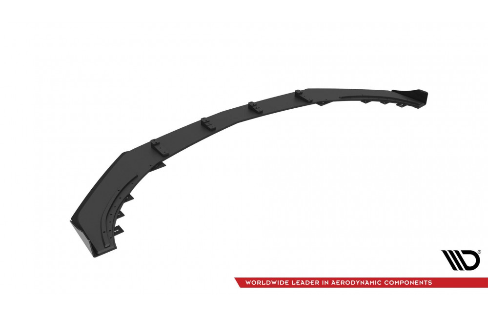 Street Pro Front Splitter + Flaps Mercedes-Benz A 45 AMG Aero W176 Facelift - Black + Gloss Flaps