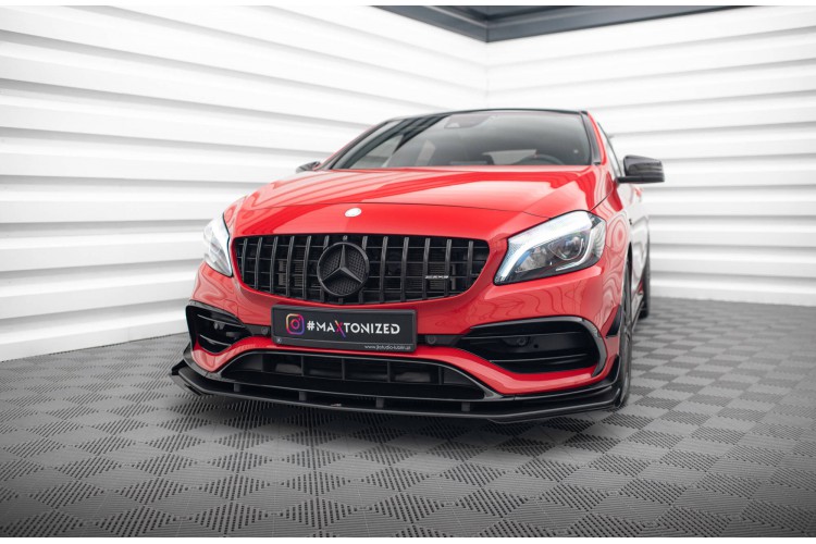 Street Pro Μπροστινή Splitter + Flaps Mercedes-Benz A 45 AMG Aero W176 Facelift