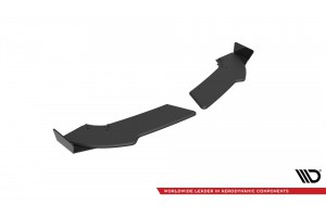 Street Pro Rear Side Splitters + Flaps Mercedes-Benz A 45 AMG W176 Facelift - Black + Gloss Flaps