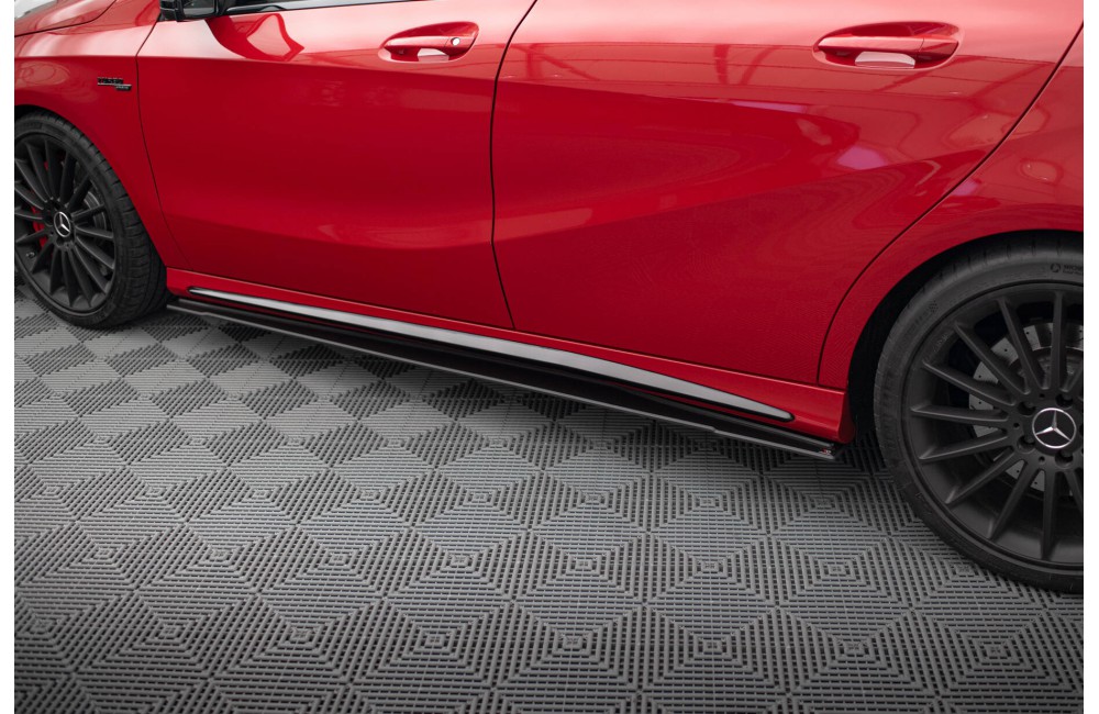 Street Pro Side Skirts Diffusers Mercedes-Benz A 45 AMG W176 Facelift - Black Street Pro Side Skirts Diffusers Mercedes-Benz A 45 AMG W176 Facelift - Black