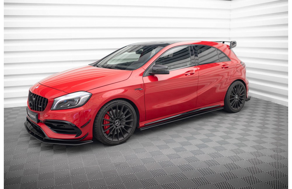 Street Pro Side Skirts Diffusers Mercedes-Benz A 45 AMG W176 Facelift - Black Street Pro Side Skirts Diffusers Mercedes-Benz A 45 AMG W176 Facelift - Black