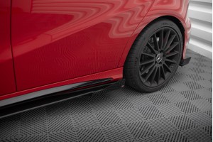 Street Pro Side Skirts Diffusers + Flaps Mercedes-Benz A 45 AMG W176 Facelift - Black + Gloss Flaps Street Pro Side Skirts Diffusers + Flaps Mercedes-Benz A 45 AMG W176 Facelift - Black + Gloss Flaps