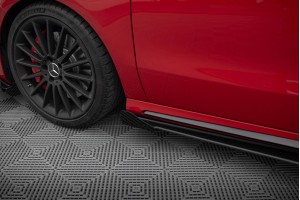 Street Pro Side Skirts Diffusers + Flaps Mercedes-Benz A 45 AMG W176 Facelift - Black + Gloss Flaps Street Pro Side Skirts Diffusers + Flaps Mercedes-Benz A 45 AMG W176 Facelift - Black + Gloss Flaps
