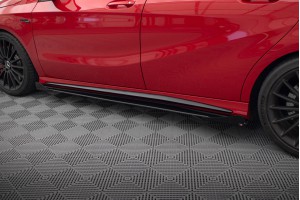 Street Pro Side Skirts Diffusers + Flaps Mercedes-Benz A 45 AMG W176 Facelift - Black + Gloss Flaps Street Pro Side Skirts Diffusers + Flaps Mercedes-Benz A 45 AMG W176 Facelift - Black + Gloss Flaps