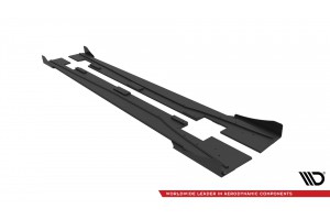 Street Pro Side Skirts Diffusers + Flaps Mercedes-Benz A 45 AMG W176 Facelift - Black + Gloss Flaps Street Pro Side Skirts Diffusers + Flaps Mercedes-Benz A 45 AMG W176 Facelift - Black + Gloss Flaps