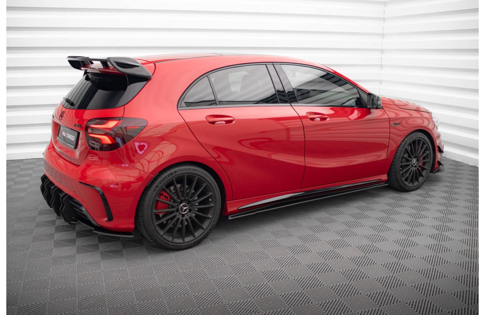 Street Pro Side Skirts Diffusers Mercedes-Benz A 45 AMG W176 Facelift - Black-Red Street Pro Side Skirts Diffusers Mercedes-Benz A 45 AMG W176 Facelift - Black-Red