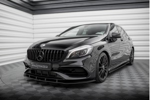 Street Pro Front Splitter Mercedes-Benz A AMG-Line W176 Facelift - Black