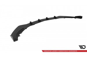 Street Pro Front Splitter + Flaps Mercedes-Benz A AMG-Line W176 Facelift - Black + Gloss Flaps