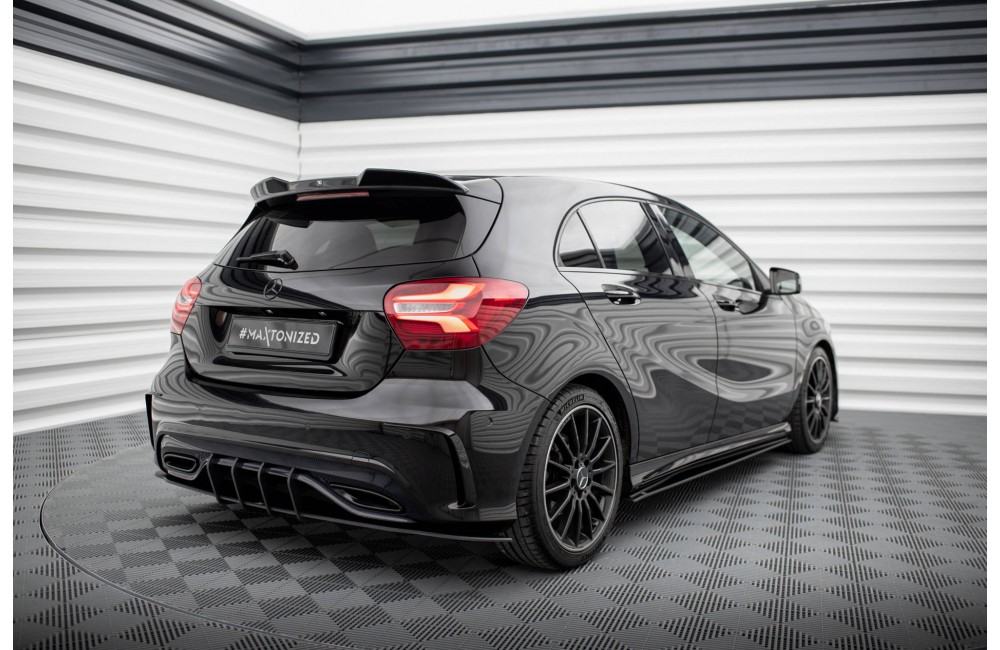 Street Pro Rear Diffuser Mercedes-Benz A AMG-Line W176 Facelift - Black