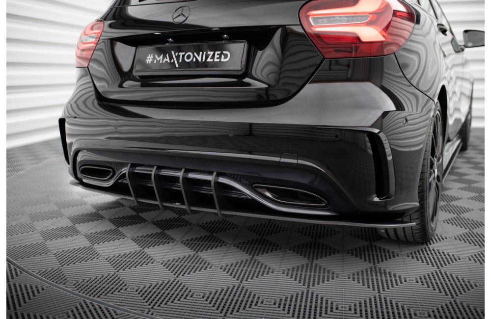 Street Pro Rear Diffuser Mercedes-Benz A AMG-Line W176 Facelift - Black