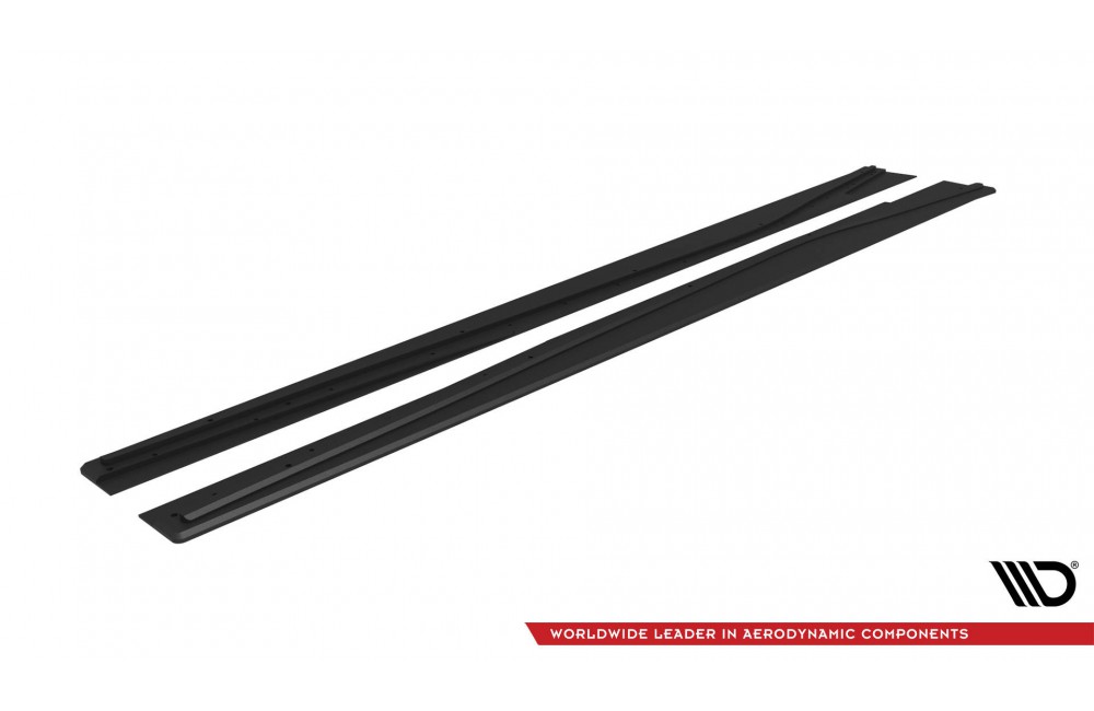 Street Pro Side Skirts Diffusers Mercedes-Benz A AMG-Line W176 Facelift - Black Street Pro Side Skirts Diffusers Mercedes-Benz A AMG-Line W176 Facelift - Black