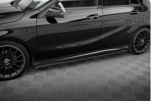 Street Pro Side Skirts Diffusers Mercedes-Benz A AMG-Line W176 Facelift - Black Street Pro Side Skirts Diffusers Mercedes-Benz A AMG-Line W176 Facelift - Black