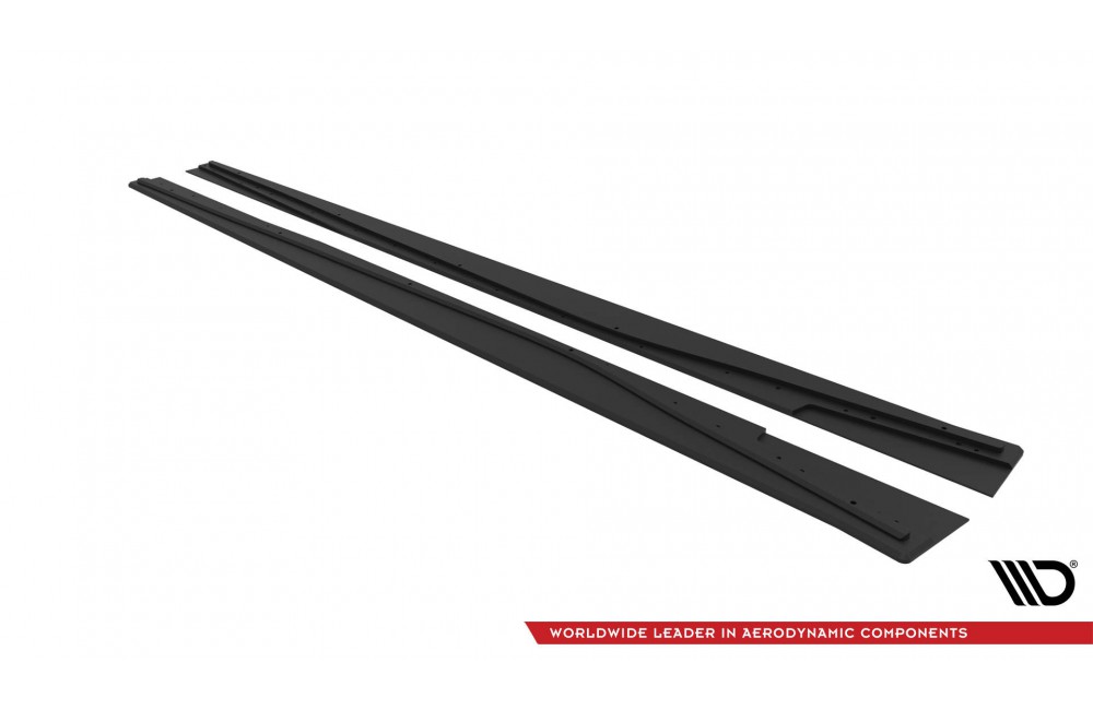 Street Pro Side Skirts Diffusers Mercedes-Benz A AMG-Line W176 Facelift - Black Street Pro Side Skirts Diffusers Mercedes-Benz A AMG-Line W176 Facelift - Black