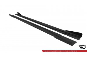 Street Pro Side Skirts Diffusers + Flaps Mercedes-Benz A AMG-Line W176 Facelift - Black + Gloss Flaps Street Pro Side Skirts Diffusers + Flaps Mercedes-Benz A AMG-Line W176 Facelift - Black + Gloss Flaps