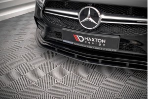 Street Pro Front Splitter Mercedes A35 AMG / AMG-Line Aero Pack W177  - Black