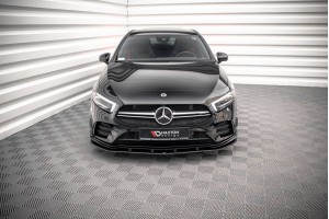 Street Pro Front Splitter Mercedes A35 AMG / AMG-Line Aero Pack W177  - Black