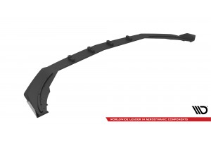 Street Pro Front Splitter + Flaps Mercedes A35 AMG / AMG-Line Aero Pack W177  - Black + Gloss Flaps