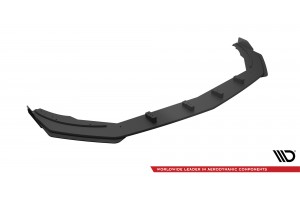 Street Pro Front Splitter + Flaps Mercedes A35 AMG / AMG-Line Aero Pack W177  - Black + Gloss Flaps