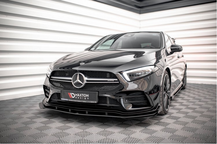 Street Pro Front Splitter + Flaps Mercedes A35 AMG / AMG-Line Aero Pack W177