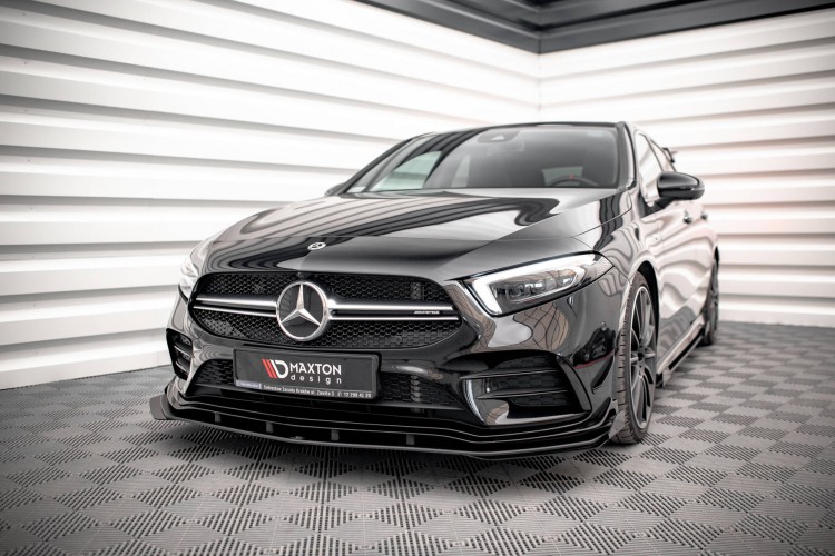 Street Pro Front Splitter + Flaps Mercedes A35 AMG / AMG-Line Aero Pack W177