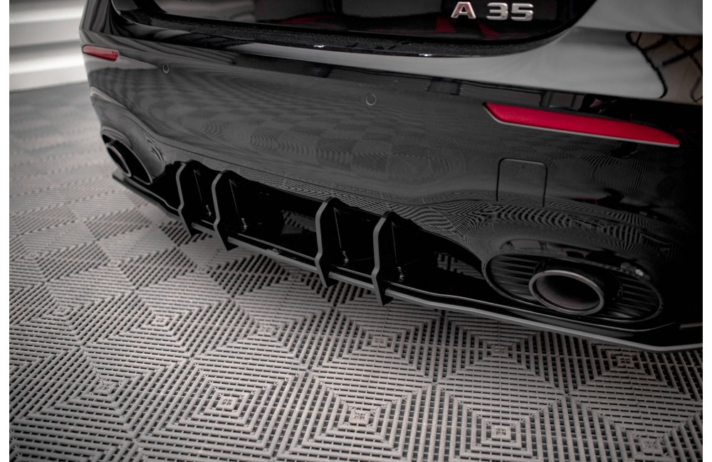 Street Pro Rear Diffuser Mercedes A35 AMG Hatchback Aero Pack W177 - Black
