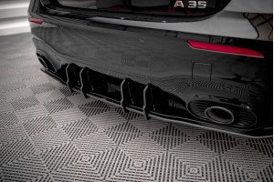 Street Pro Rear Diffuser Mercedes A35 AMG Hatchback Aero Pack W177 - Black