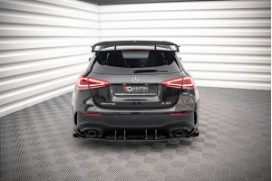 Street Pro Rear Valance + Flaps Mercedes A35 AMG Hatchback Aero Pack W177 - Black + Gloss Flaps Street Pro Rear Valance + Flaps Mercedes A35 AMG Hatchback Aero Pack W177 - Black + Gloss Flaps