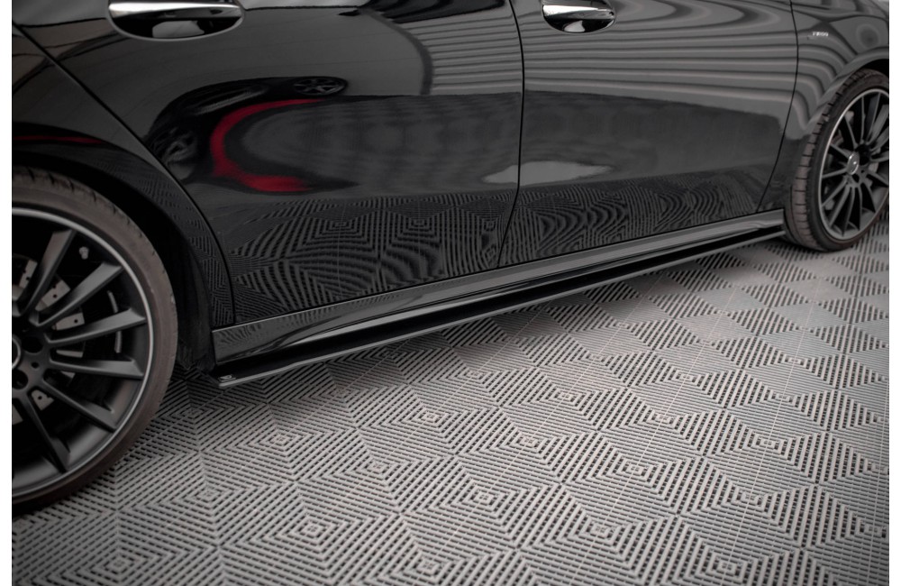 Street Pro Side Skirts Diffusers Mercedes A35 AMG / AMG-Line Aero Pack W177 - Black Street Pro Side Skirts Diffusers Mercedes A35 AMG / AMG-Line Aero Pack W177 - Black